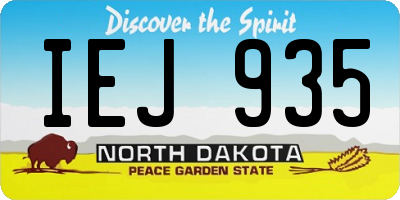 ND license plate IEJ935