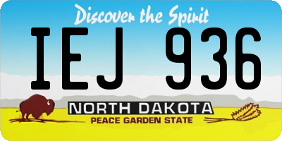 ND license plate IEJ936