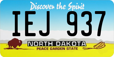 ND license plate IEJ937