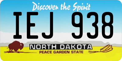 ND license plate IEJ938