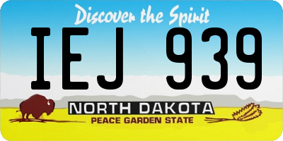 ND license plate IEJ939