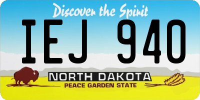 ND license plate IEJ940