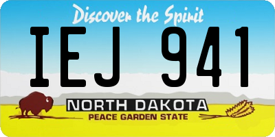 ND license plate IEJ941