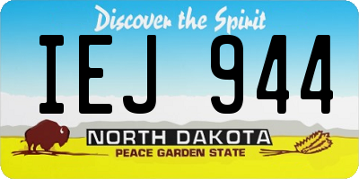 ND license plate IEJ944