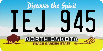 ND license plate IEJ945