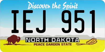 ND license plate IEJ951
