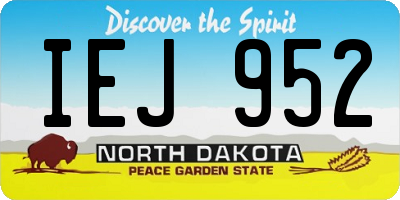ND license plate IEJ952