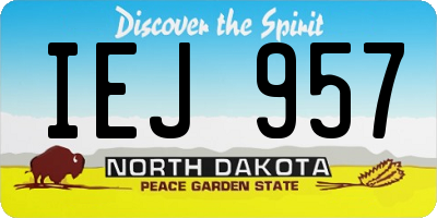 ND license plate IEJ957