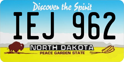 ND license plate IEJ962