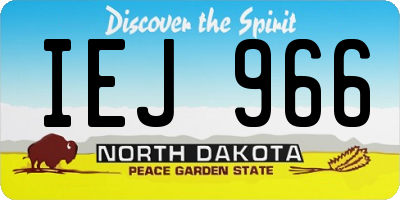 ND license plate IEJ966