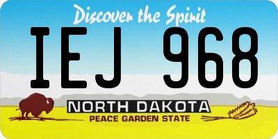 ND license plate IEJ968