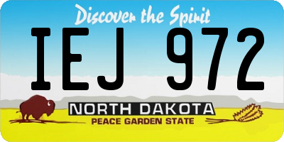 ND license plate IEJ972