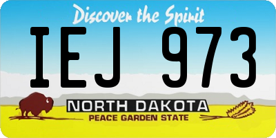 ND license plate IEJ973