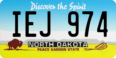 ND license plate IEJ974
