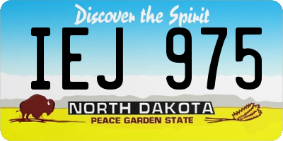 ND license plate IEJ975