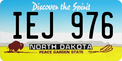 ND license plate IEJ976