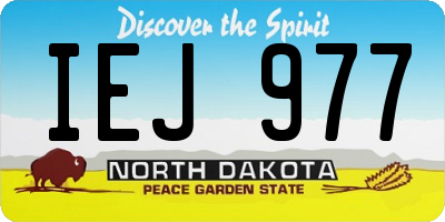 ND license plate IEJ977