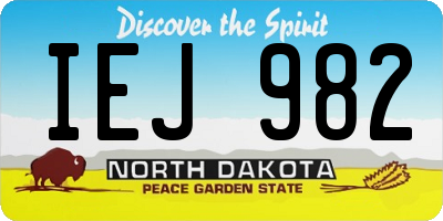 ND license plate IEJ982