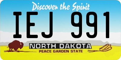 ND license plate IEJ991