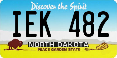 ND license plate IEK482