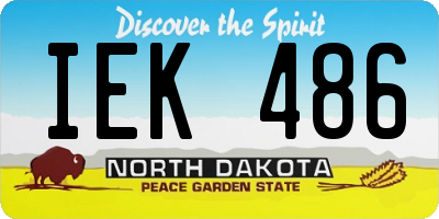 ND license plate IEK486