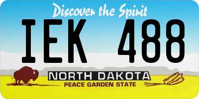 ND license plate IEK488