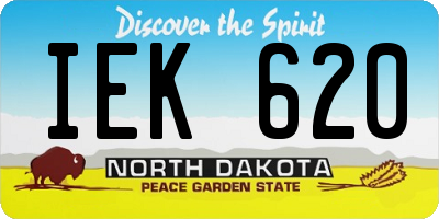 ND license plate IEK620