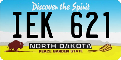 ND license plate IEK621