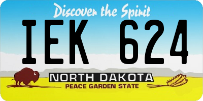 ND license plate IEK624