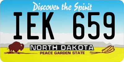 ND license plate IEK659