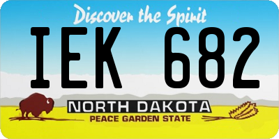 ND license plate IEK682