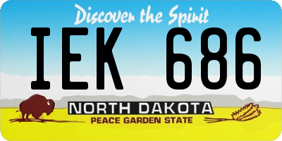 ND license plate IEK686