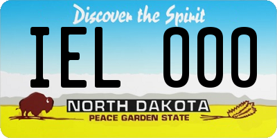 ND license plate IEL000