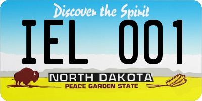 ND license plate IEL001