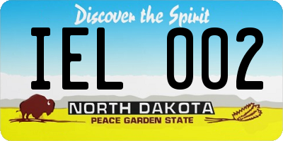 ND license plate IEL002
