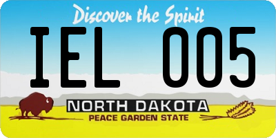 ND license plate IEL005