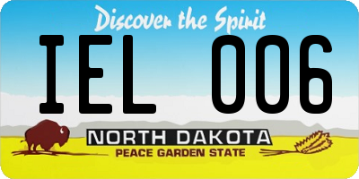 ND license plate IEL006