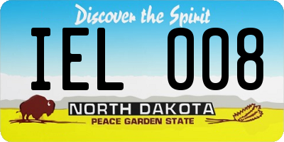 ND license plate IEL008