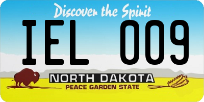 ND license plate IEL009