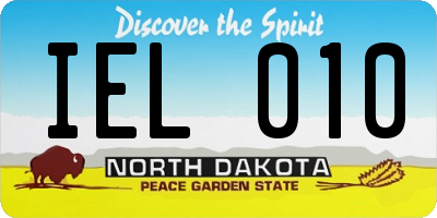 ND license plate IEL010