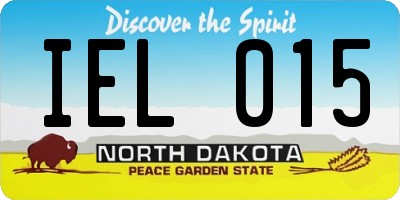 ND license plate IEL015
