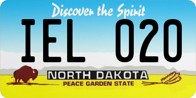 ND license plate IEL020