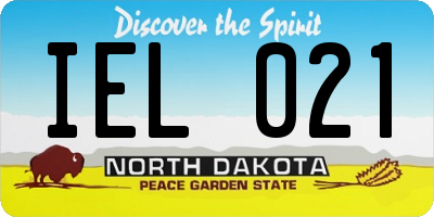 ND license plate IEL021