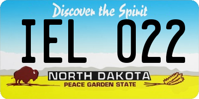 ND license plate IEL022