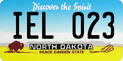 ND license plate IEL023