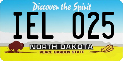 ND license plate IEL025