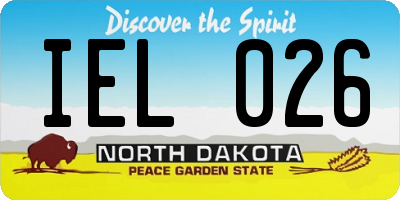 ND license plate IEL026