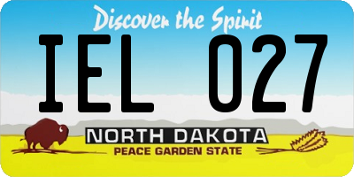 ND license plate IEL027