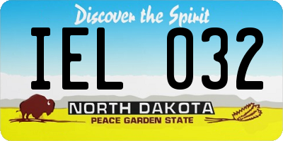 ND license plate IEL032