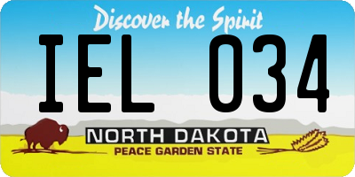 ND license plate IEL034